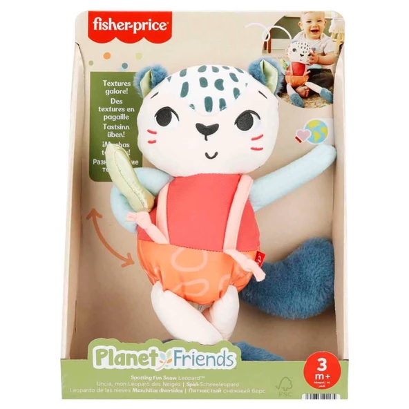 Nessiworld  Fisher Price Eğlenceli Dostum Kar Leoparı Peluş HKD64 - Resim 5