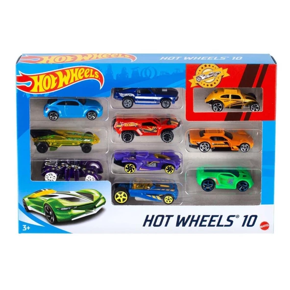 54886 Hot Wheels 10'lu Araba Seti - Karışık Asorti - 4