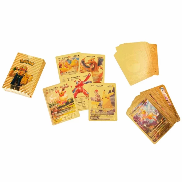 Nessiworld Pokemon Starter Kartları Gold 55'li Paket