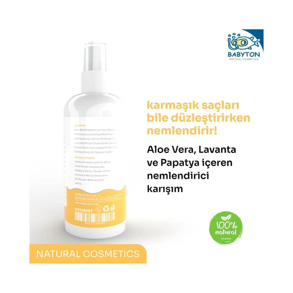 Nessiworld Babyton Bebek ve Çocuklar İçin Kolay Tarama Saç Spreyi 200 ml - 5
