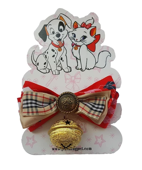 Kedi & Küçük Irk Köpek Çıngıraklı Papyon Boyun Tasması - 2