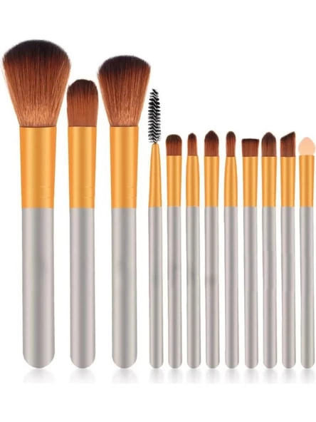 Lüx Bambu Saplı Özel Seri 12'li Makyaj Fırça Seti - 2