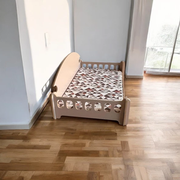 ED PET DİZAYN Pd Taht Kedi Köpek Yatağı Ergonomik 40x70 Cm Latte ,yıkanabilir Duck Kumaş Minderi Ile Beraber - 4