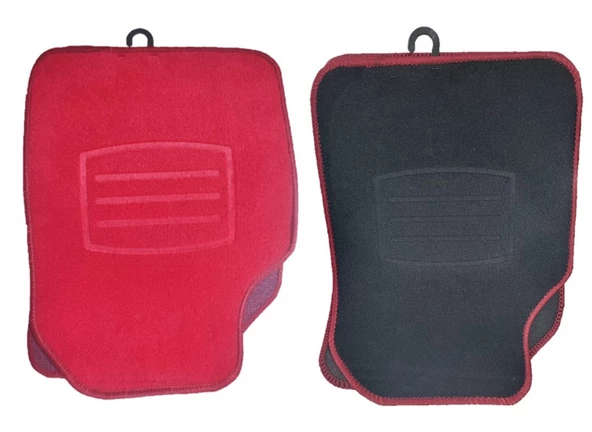 Kalın Dokuma Kaydırmaz Taban Biyeli Oto Halı Paspas 1takım 4prç. - Resim 2