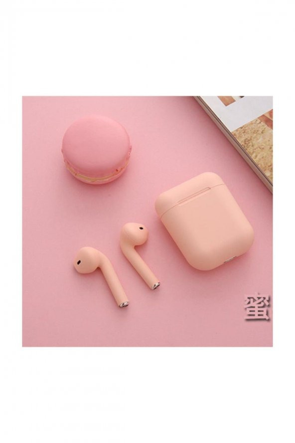 İnpods 12 Tws Dokunmatik Bluetooth Kulaklık Pembe - 1