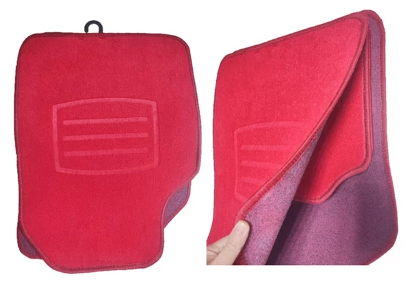 Kalın Dokuma Kaydırmaz Taban Biyeli Oto Halı Paspas 1takım 4prç. - Resim 4