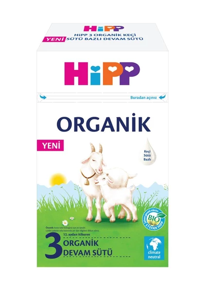 Nessiworld Hipp 3 Organik Keçisütü Bazlı Bebek Devam Sütü 400 Gr