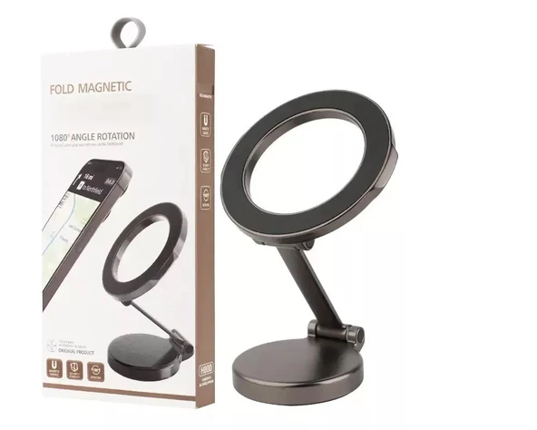 Manyetik Araç Telefon Tutucu 360 Dönen Ayarlanabilir Katlanabilir - Resim 2