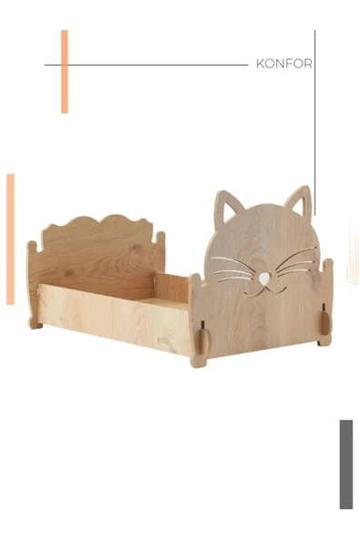 ED PET DİZAYNCella Baza 30x50 Kedi Köpek Yatağı Ravoli renk, Yıkanabilir Duck Kumaş Minderi Ile Beraber - 5