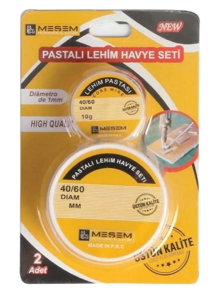 Meşem 4140 Pastalı Lehim Havya Seti Lehim Teli