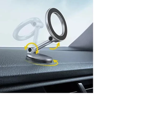 Manyetik Araç Telefon Tutucu 360 Dönen Ayarlanabilir Katlanabilir - Resim 3