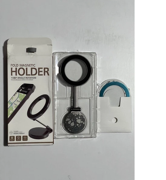 Manyetik Araç Telefon Tutucu 360 Dönen Ayarlanabilir Katlanabilir - Resim 5