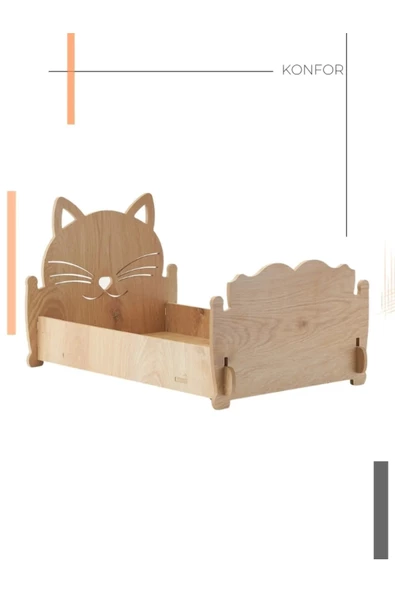 ED PET DİZAYNCella Baza 30x50 Kedi Köpek Yatağı Ravoli renk, Yıkanabilir Duck Kumaş Minderi Ile Beraber - 4