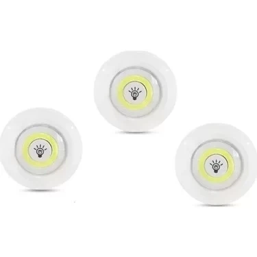 Kablosuz Uzaktan Kumandalı 3lü Led Lamba Seti - 3