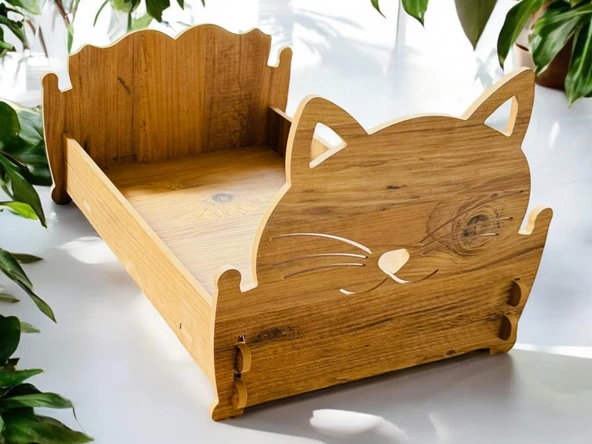 ED PET DİZAYN Cella Baza 30x50 cm Kedi Köpek Yatağı Yıkanabilir Duck Kumaş Minderi Ile Beraber - 4