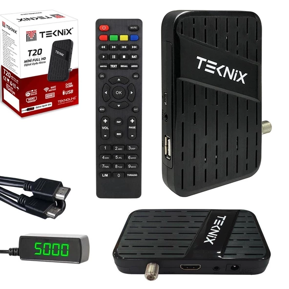 TEKNİX T-20 Uydu Alıcı Mini Full Hd Youtube Wifi Destekli