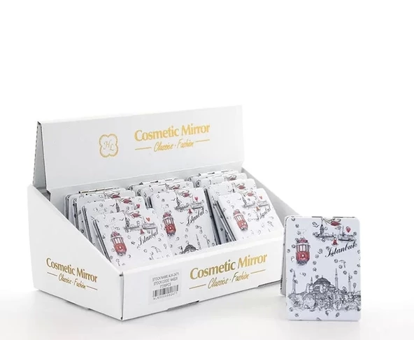 Taşlı İstanbul Tasarımı El Aynası İnce Alk2916 ürün görseli