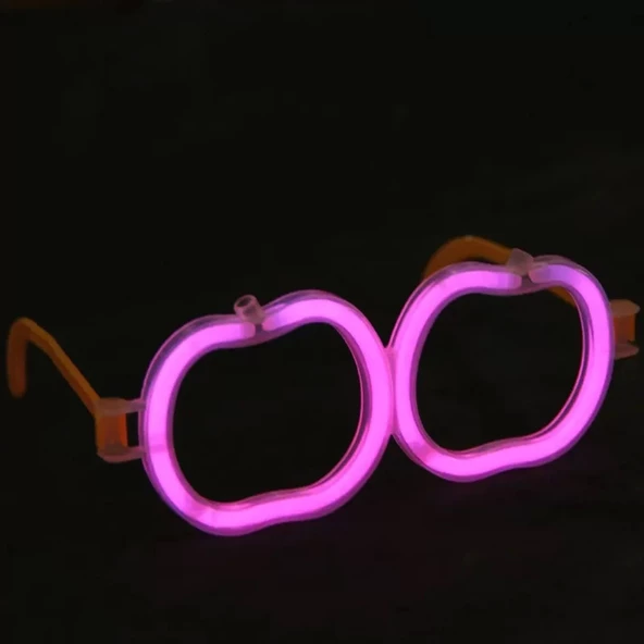 Glow  Elma Gözlük - Glow Partisi Gözlüğü - Glow Stick Gözlük 12 Adet - 2