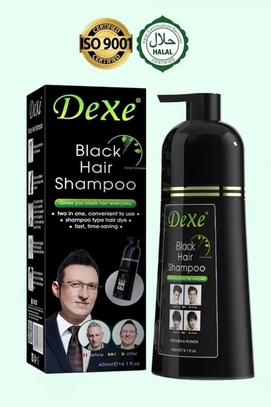 Black Hair Shampoo Beyaz Kapatıcı Şampuan Siyah Renk 400 Ml Büyük Boy - 4