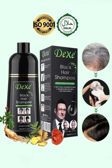 Black Hair Shampoo - Saç Siyahlaştırıcı Şampuan 400 ml Büyük Boy - 4