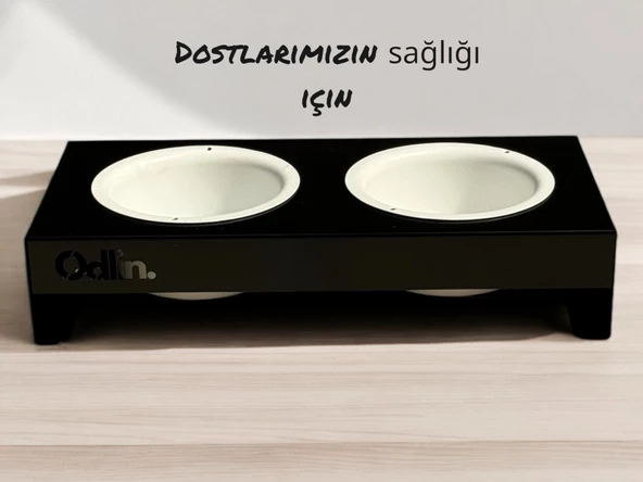 ED PET DİZAYN Mama ve Su Kabı Siyah. 1 mm Galvaniz Saç , Bulaşık Makinasında Yıkanabilir.