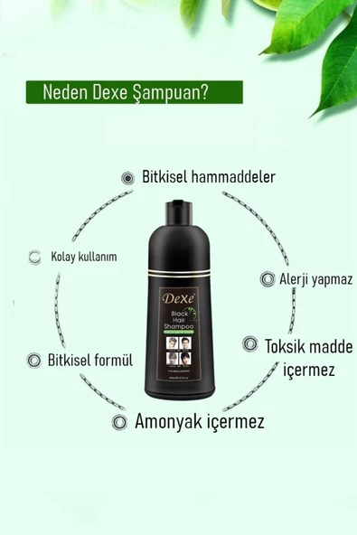 Black Hair Shampoo Beyaz Kapatıcı Şampuan Siyah Renk 400 Ml Büyük Boy