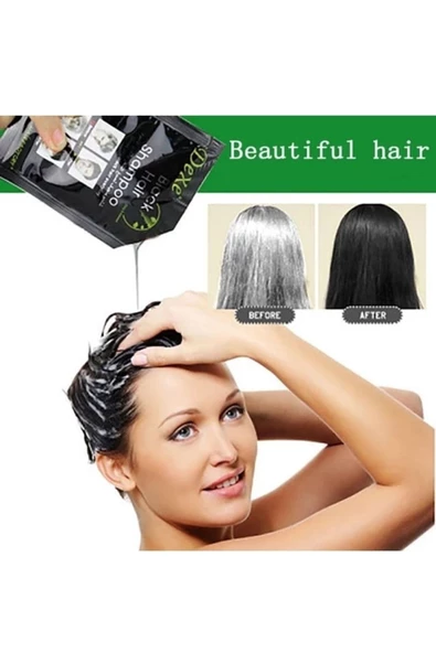 Black Hair Shampoo Beyaz Saç Kapatıcı Siyah Boya