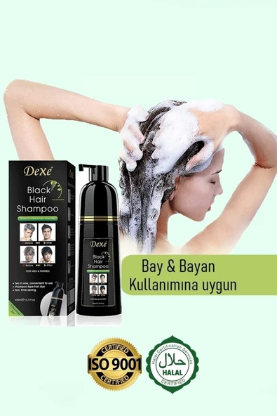 Black Hair Shampoo Beyaz Kapatıcı Şampuan Siyah Renk 400 Ml Büyük Boy - 3
