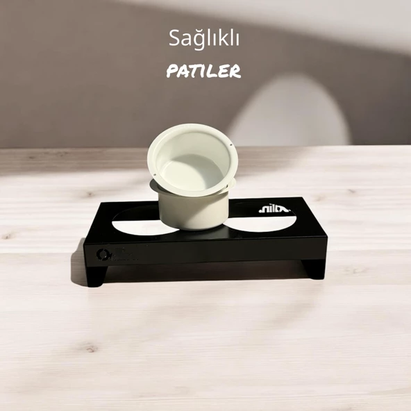 ED PET DİZAYN Mama ve Su Kabı Siyah. 1 mm Galvaniz Saç , Bulaşık Makinasında Yıkanabilir. - 3