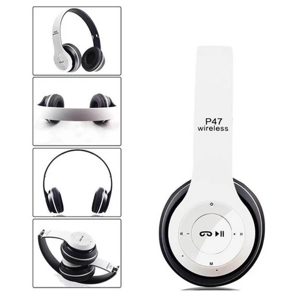 LOGİS P47 WİRELESS KABLOSUZ BLUETOOTH KULAKLIK MP3 GÜÇLÜ BASS - 7