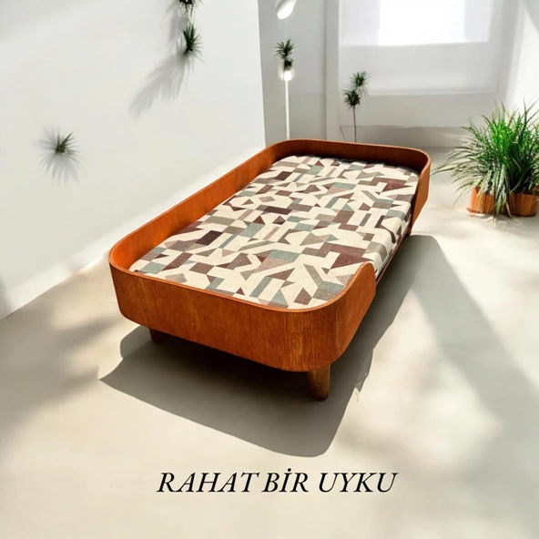 ED PET DİZAYN Barcelona 40x70 Kedi Köpek Yatağı Ceviz. Şık Tasarım Rahat Minderi Ile Beraber - 2