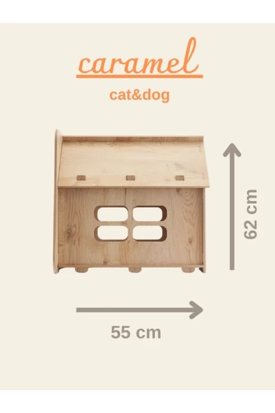 ED PET DİZAYN Caramel 30x50 Kedi Köpek Evi , Ravole Renk ,Yıkanabilir Kumaş Minderi Ile Beraber - 4