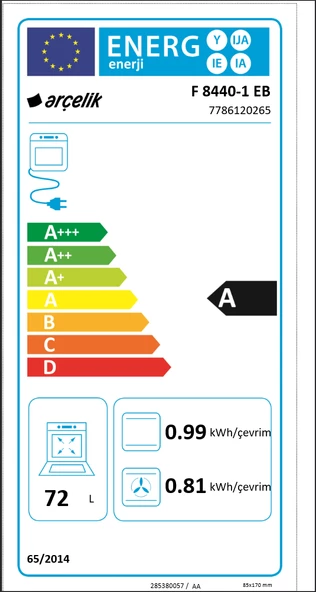 Arçelik F 8440-1 EB Ocaklı Fırın - Resim 7