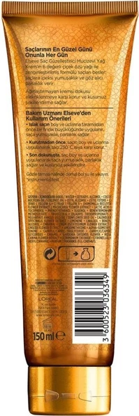 L'Oréal Paris Elseve Mucizevi Yağ Saç Güzelleştirici Krem 150 ml - Her Saç Tipi - Resim 2