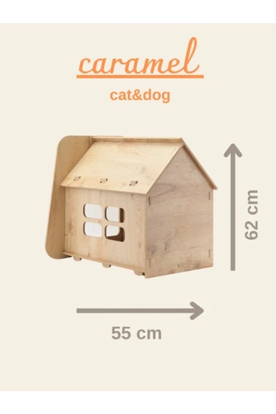 ED PET DİZAYN Caramel 30x50 Kedi Köpek Evi , Ravole Renk ,Yıkanabilir Kumaş Minderi Ile Beraber - 5