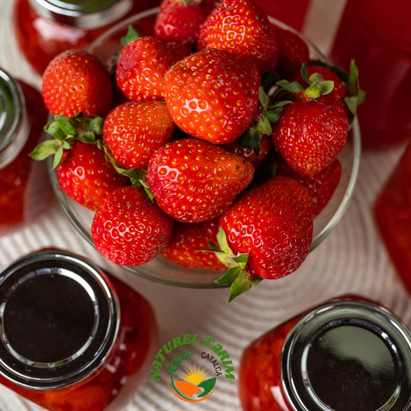 CHİA TOHUMLU SUSAMLI ÇİLEK REÇELİ - 5