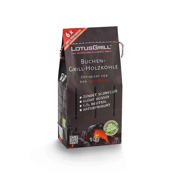 Lotusgrill Kömürlü Dumansız Mangal Klasik Set ( Çanta + 2,5 Kg Kömür +1 Jel ) Mavi - 4