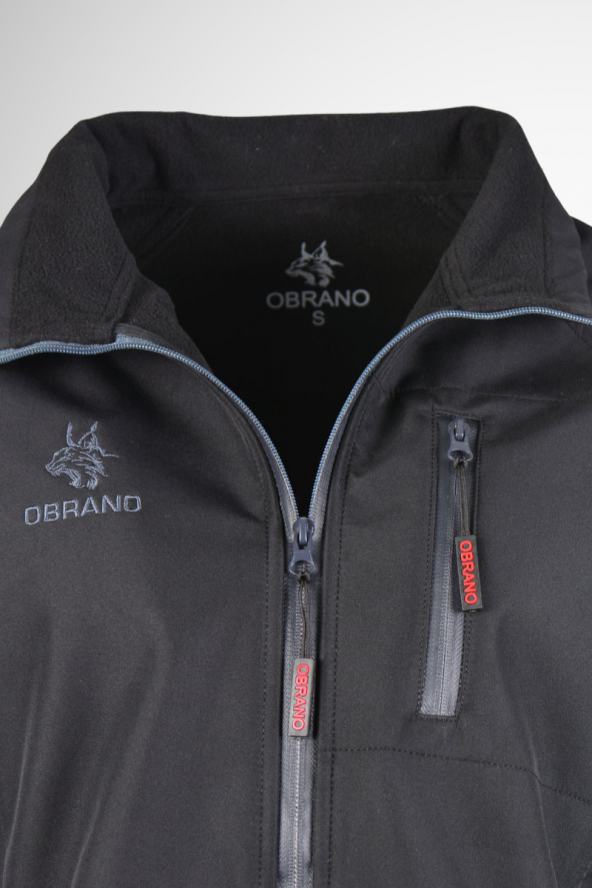 Kocmen Erkek Kapüşonsuz Softshell Su Ve Rüzgar Geçirmez Cep Detaylı Içi Polar Mont K0628 - Siyah - Resim 4