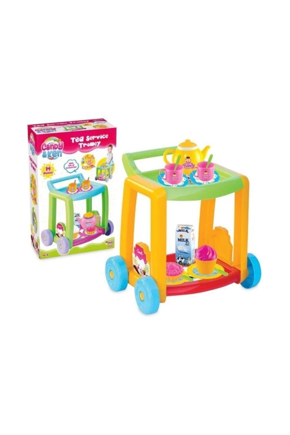 Dede Candy & Ken Çay Servis Arabası 14 Parça ürün görseli