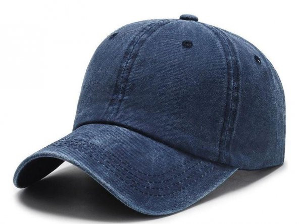 Perlotus Pamuklu Eskitme 3lü Şapka Kombini Sarı Siyah Lacivert - 9