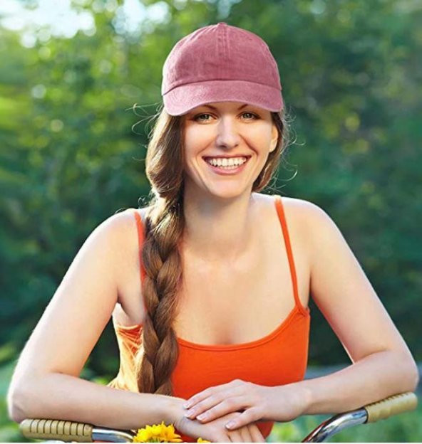 Perlotus Pamuklu Eskitme 3lü Şapka Kombini Bordo Siyah Lacivert - 6