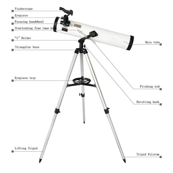 76x700 Profesyonel Uzay Aynalı Teleskopu - Resim 5