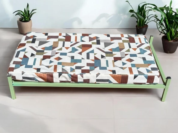 ED PET DİZAYN İronbed 40x70 Kedi Köpek Yatağı Yeşil. Ergonomik Tasarım Minderi Ile Beraber - 2