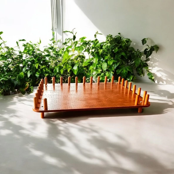 ED PET DİZAYN Marbella Köpek Yatağı Ceviz 70x100 cm. Şık Tasarım , Kontroplak ve Gürgen ağaç uyumu - 4