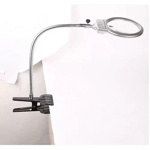 2.5x90 Mm 5x24 Mm Büyüteç, Mandallı Metal Hortumlu Masa Üstü Büyüteç - Resim 5