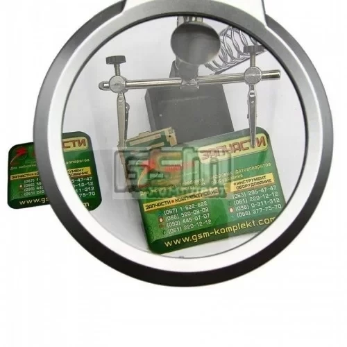 Ayarlanabilir Başlıklı Elektronikçi Yardım Lehim Standı Ile Ledli Büyüteç - Resim 3