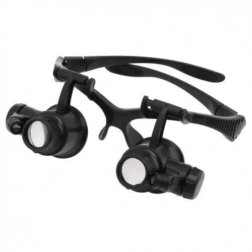 Gözlük Modeli 10x 15x 20x 25x Lens,2led Işıklı,büyüteç - Resim 6