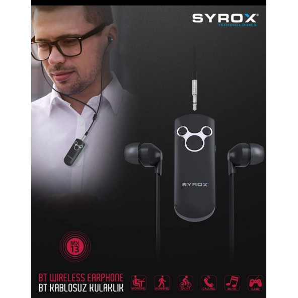 syrox kablosuz kulaklık MX13
