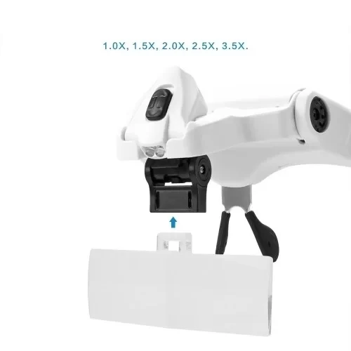 5 Lens 1.0x3.5x, 2led Işıklı Ile Ayarlanabilir Gözlük Büyüteç9892b2 - 2