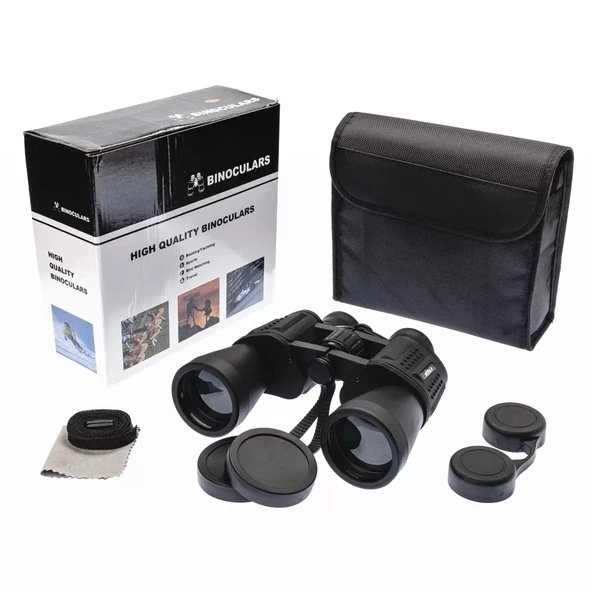 7x50 – Geniş Ön Mercekli Profesyonel El Dürbünü – 1000m/56m – Siyah V3 ürün görseli